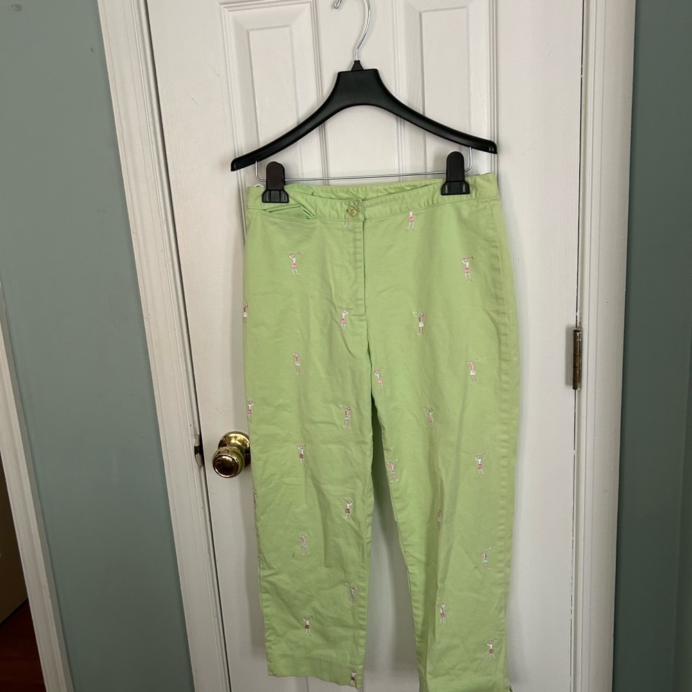 Lilly Pulitzer chino green golf pants